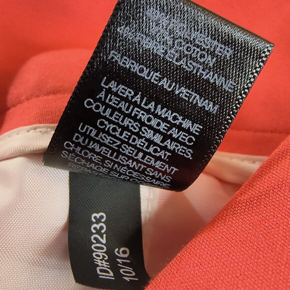 Express Columnist Ankle Low Rise Size 00 Short Hot Coral Stretch Pants - Picture 9 of 10